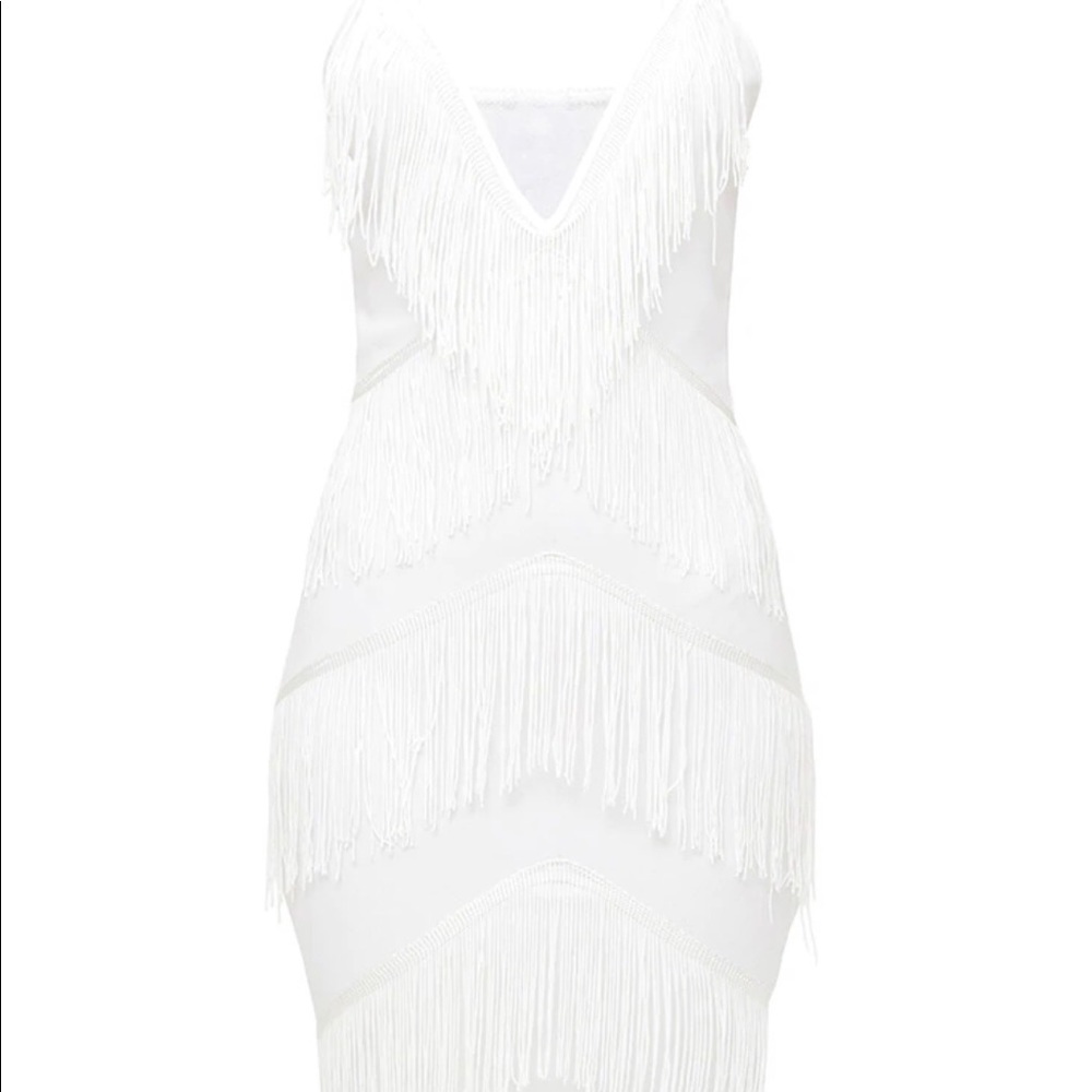 PYT fringe midi dress